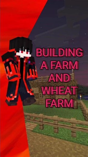 Building a Wheat Farm and Cow Farm in minecraft 🥶