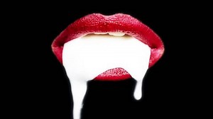 Female Beautiful Red Lips White Liquid Stock Footage Video (100% Royalty-free) 1021363726 | Shutterstock