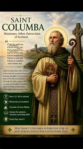 Saint Columba: The Irish Missionary Who Changed Scotland ✝️ #saintoftheday