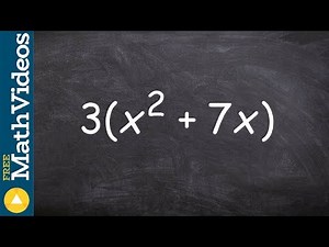 Learn how to simplify an expression by using distributive property, 3(x^2 + 7x)