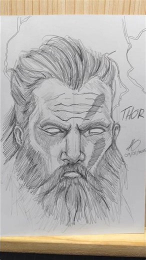 Drawing Thor - Norse God Of Thunder #moesart #art #drawing #thor #godofthunder #norsemythology