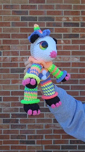 Cutest opossum.Clown energy. Zero coordination. 10/10 vibes (@OlliesCrochet ) #crochet #yarn