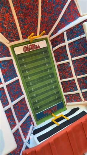 Matthew Wohlkinger on Instagram: "Game day just got a little sweeter This incredible custom stadium cake was such a fun one to bring to life — from the detailed field and packed stands to the colorful tailgate tents surrounding the venue. Every angle has something to discover, including tiny non-pareils standing in as the cheering crowd filling the stadium with energy. Designing large sculpted cakes like this is always a challenge I love — combining structure, creativity, and storytelling into s