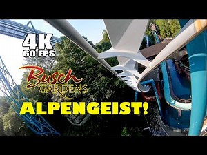Riding Alpengeist Roller Coaster at Busch Gardens Williamsburg! Front Seat View! Off-Ride View!