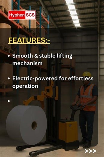 Electrical Paper Roll Stacker in Warehousing!