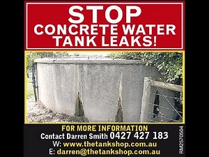 leaking concrete water tank repair process - this video shows how to repair leaking tanks.