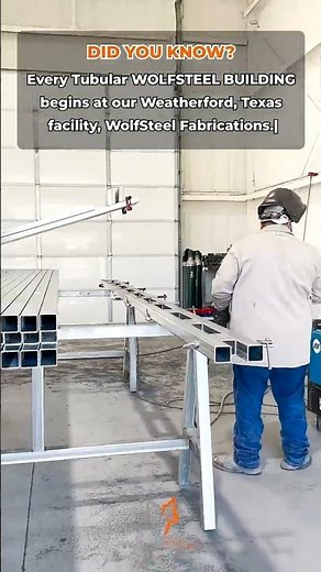 All Tubular WolfSteel buildings are fabricated in Weatherford, Texas at WolfSteel Fabrications!
