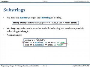 「程式設計」第十三講：C++ Strings, File I O, and Header Files 3