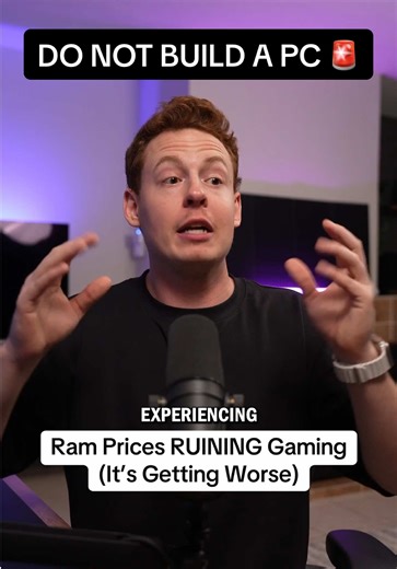 Do NOT build a PC right now 🚨 RAM, Graphics Card and SSD prices are at an all time high but it’s causing issues even if you’re not looking to build a PC If you want a new console… BEWARE If you’re expecting good looking high end games… BEWARE #gaming #pcgaming #PC #tech