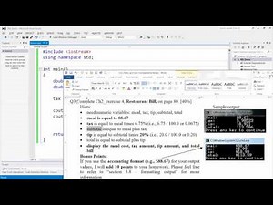 Restaurant Bill demo