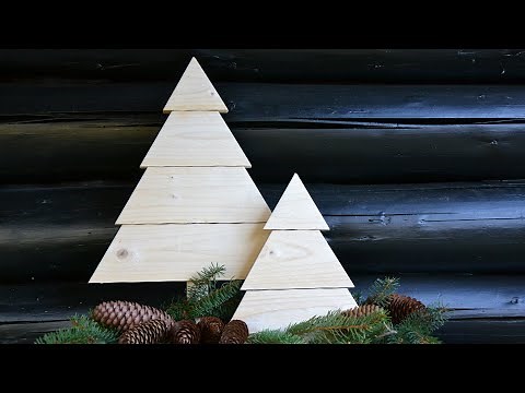 DIY Weihnachtsdeko * Holz Tannenbäume * Für drinnen und draußen * Wood christmas trees