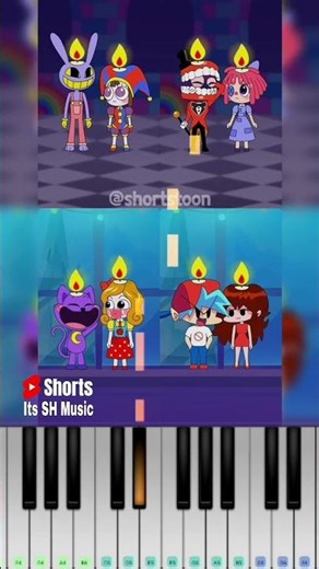 True Love - THE AMAZING DIGITAL CIRCUS & POPPY PLAYTIME 3 & FNF @Shortstoon - Piano Tutorial