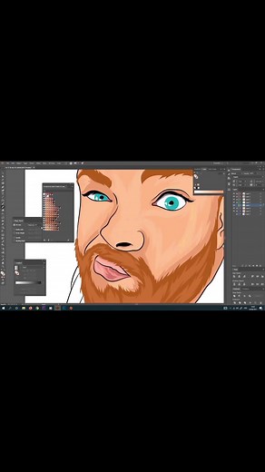 Draw a portrait in adobe illustrator#procreate #illustration #illustratortutorial #digitalart
