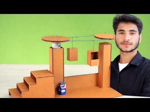 How to make School Science Project Cardboard | Amazing Pulley Machine Model 😲”