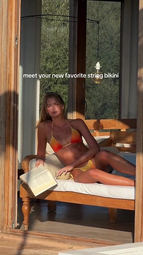 meet your new favorite string bikini from Shayla Swimwear🌅 The Malibu Collection in color “Sunrise” 😍 #bikinis #swimsuithaul #bikinitryon