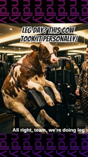 This cow pulled up to the gym and started leg day seriously