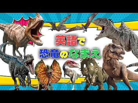 大迫力☆２７種類の恐竜の名前を英語で覚えてみよう！かっこいい恐竜やかわいい恐竜もいるよ！
