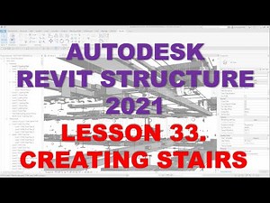 REVIT STRUCTURE 2021 - STEP BY STEP TUTORIAL 33 - CREATING STAIRS