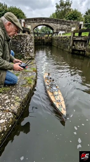 POV: A Hyper-Realistic RC Battleship Just Passed You #rc #warship #shorts