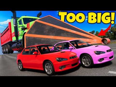 Racing GIANT Cars Literally BROKE BeamNG Drive...