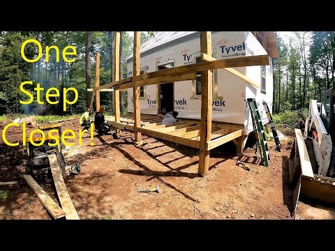 Building the Front Porch for Our Off Grid Cabin!