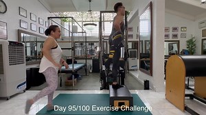 Day 95/100 Exercise Challenge: this episode reminds me a lot of step aerobics. This will surely tighten your buttocks to a strong, firm glutts! Try it! | Vivian Zapanta Pilates Studio Philippines