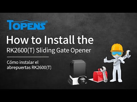 TOPENS RK2600(T) Gate Opener Installation Video