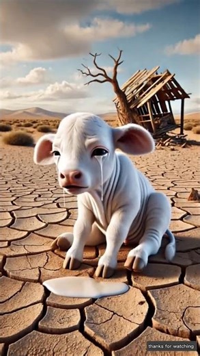 This cow and his baby cow make athanks for watching #ai #tree #house #cow #emotionalstory#shorts