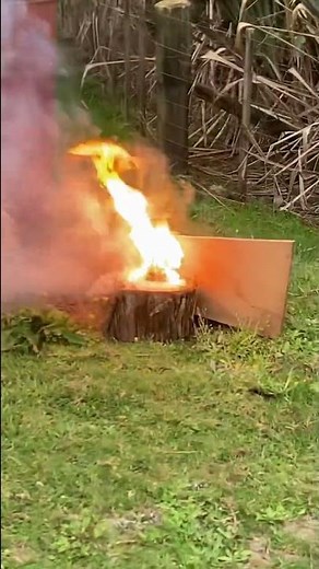 When a puffy 2s RC LiPo battery catches fire from being punctured.