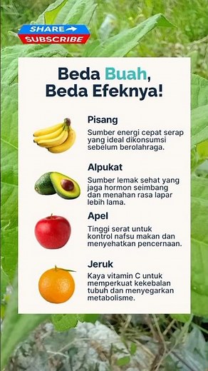 Jenis-jenis buah terbaik dan efeknya #shortvideo #shorts #buahbuahan