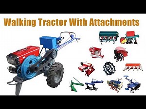 Perfect Match: Walk-behind Tractor with Plough, Rotavator, Wheat & Corn Planter, Harvester, Mower