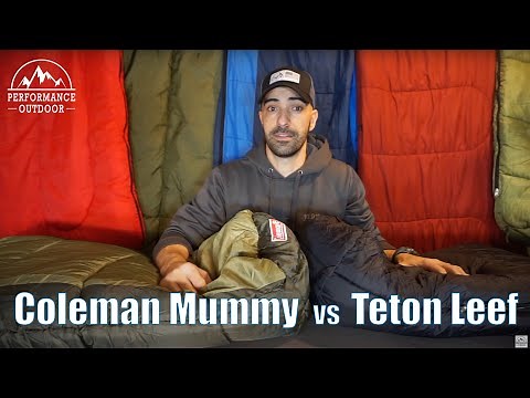 0 Degree Sleeping Bag reviews, two under $100 (Coleman Mummy & Teton Leef)