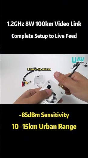 1.2Ghz 8W 100km Set Long Range Video Transmitter VTX/VRX