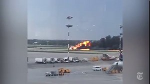 Videos Show Russian Plane on Fire