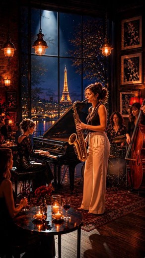 Under the Lights of Paris Romantic Jazz Night in Paris Smooth Jazz Club Ambience#Jazz #SmoothJazz