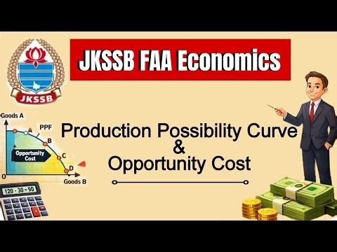 Production Possibility Curve and Marginal Opportunity Cost |JKSSB FAA Economics detailed explanation