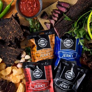 THE JERKY CO. Bringing you the largest variety of premium air dried meats in a range of flavours to tantalize any tastebuds! 😋 🔹Beef Jerky 🔹Biltong 🔹Snap Sticks 🔹Droëwors Purchase in store or online at👇 www.thejerkyco.com.au | The Jerky Co.