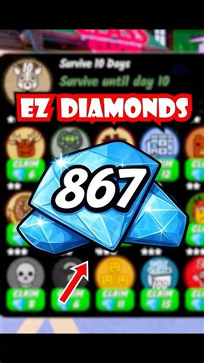 EZ Diamonds FAST 💎 Best Badge Method in 99 nights in the forest