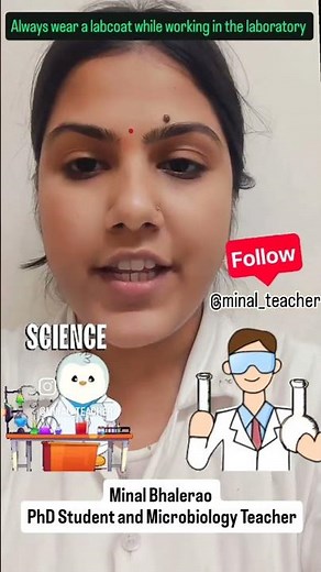 Wearing a lab coat in the laboratory 👩‍🔬👨‍🔬🥼🧪🧬 #education #science #labsafety #hazards #laboratory