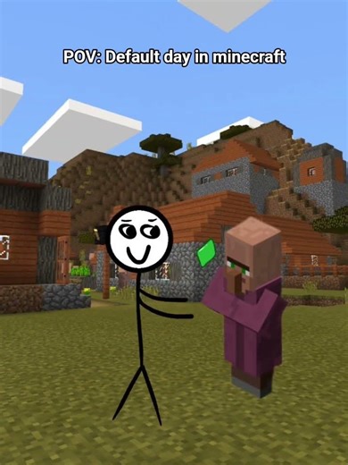 Default Day in Minecraft😂😂☠️ #minecraft #animation