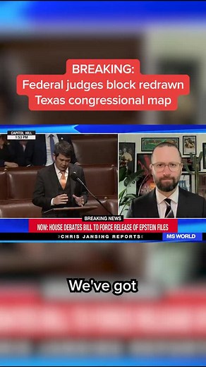 80K views · 10K reactions | BREAKING: A panel of federal judges have blocked Texas from using its newly redrawn congressional map and ordered the state to use its previous map. MS NOW Legal Affairs Reporter @fallon.reports has the latest. #breakingnews #news #texas | MS NOW | Facebook