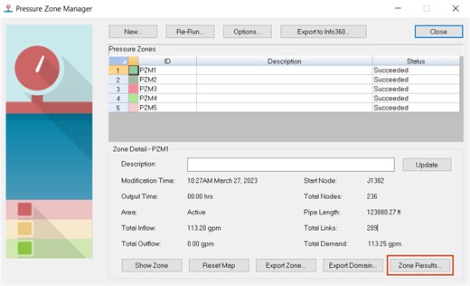 Reviewing Zone Details for a Pressure Zone | Autodesk