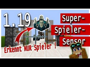 Player-Detection Door | with Shrieker in the 1.19 Wild Update | Minecraft Redstone Tutorial