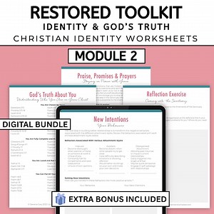 Christian Identity Worksheets PDF | Faith-based Therapy Toolkit for Self-worth, Thought Renewal & Biblical Confidence - Etsy