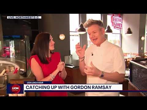 CWC - Erin Como Interviews Gordon Ramsay Live at his New Street Pizza DC spot.
