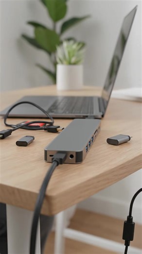 Is your tech setup a mess of adapters? 😩 Streamline your digital life with this 8-port USB-C hub! ✨ Get 4 super fast USB 3.0 ports, a USB-C jack, TF/SD card reader, and even a 3.5mm audio output all in one device. Enjoy high-speed data transfer for your iPhone 15/16/17, iPad Pro, laptop, and Galaxy phones. Upgrade your connectivity today! Shop now. #USBC #TechHub #AIGC #Moras