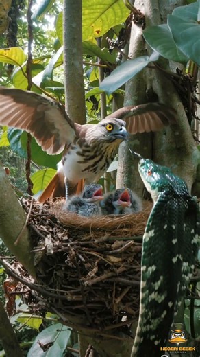 Birds on Alert: Cobra Raids a Tree Nest | Nature Short