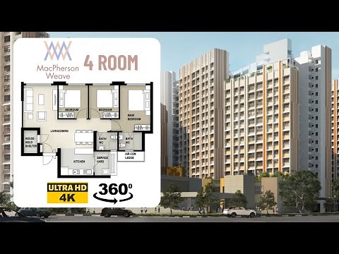 MacPherson Weave 4-room Virtual Tour | 2021 May Geylang BTO | VR 360 4K