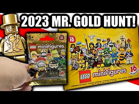 Opening a LEGO MINIFIGURES SERIES 10 BOX in 2023! Mr. Gold HUNT!