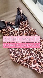 TWO simple and easy ways to organize swim suits! Because I’m over my swimsuit abyss AND I linked all the swim wear in my Amazon shop and it’s all from @holipickswimsuit 🤩 they have the cutest suits!! First the pair and fold! Group two pieces together and fold the bottom into the cup as best you can (best part is this doesn’t have to be perfect because swimwear doesn’t wrinkle in water) And I keep them in place in a sock organizer! Not a two piece person, here is how to fold those cute one piece